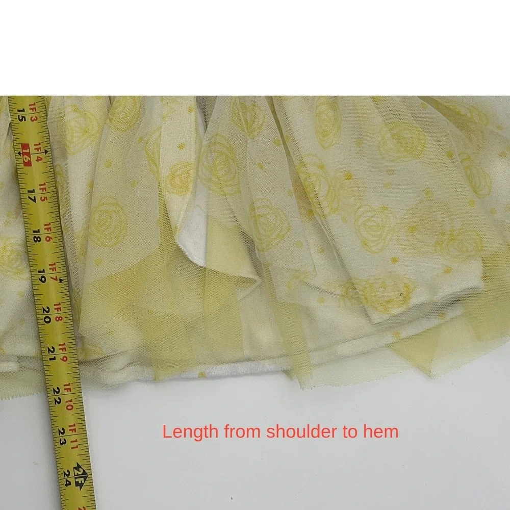 Disney Store Belle Beauty and the Beast Girls Rose Terry Cloth Zip Cover Up 5/6